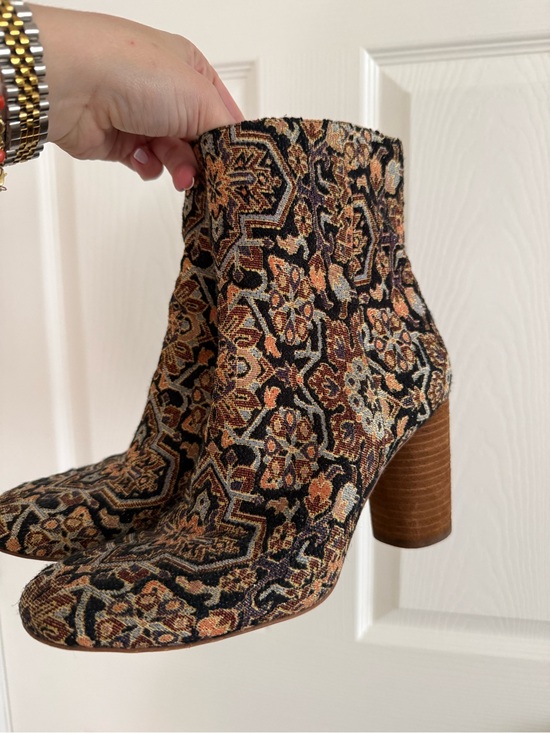 Sam Edelman Shoes - Sam Edelman Tapestry Ankle Boots in Black and Brown